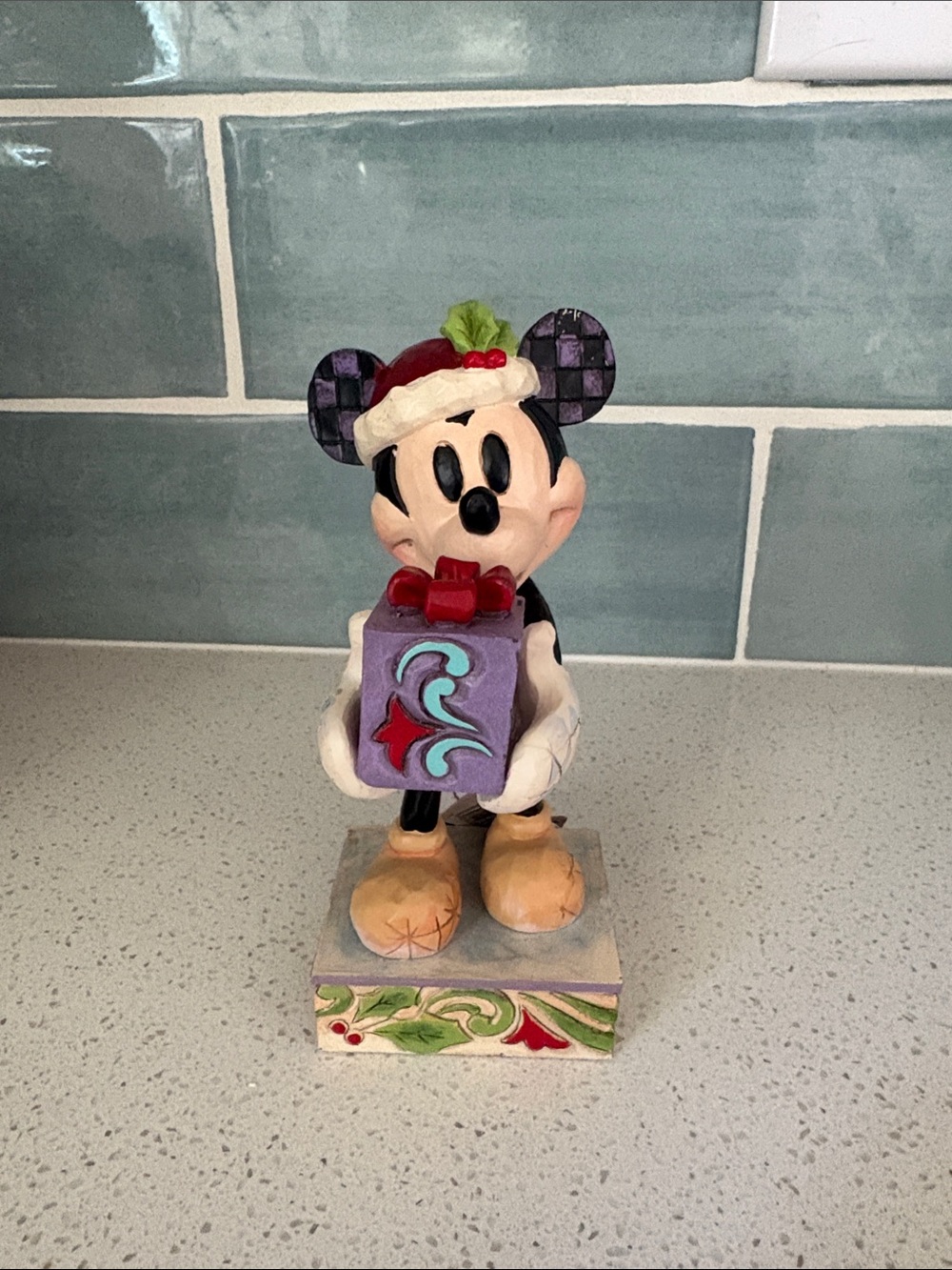 Jim shore Disney Mickey Mouse Holiday Figurine brand new